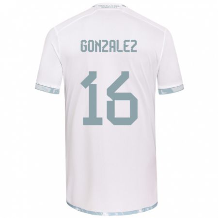 Kandiny Gyermek Monserratt González #16 Fehér Szürke Idegenbeli Jersey 2024/25 Mez Póló Ing