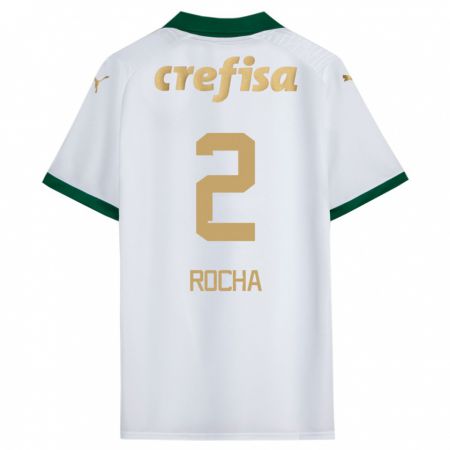 Kandiny Gyermek Marcos Rocha #2 Fehér Zöld Idegenbeli Jersey 2024/25 Mez Póló Ing