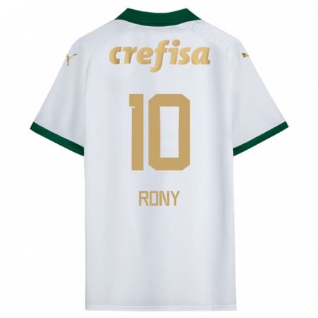 Kandiny Gyermek Rony #10 Fehér Zöld Idegenbeli Jersey 2024/25 Mez Póló Ing