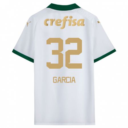 Kandiny Gyermek Garcia #32 Fehér Zöld Idegenbeli Jersey 2024/25 Mez Póló Ing