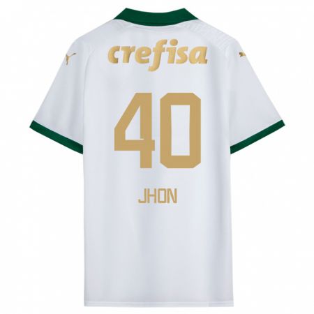 Kandiny Gyermek Jhon Jhon #40 Fehér Zöld Idegenbeli Jersey 2024/25 Mez Póló Ing