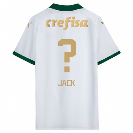 Kandiny Gyermek Fellipe Jack #0 Fehér Zöld Idegenbeli Jersey 2024/25 Mez Póló Ing