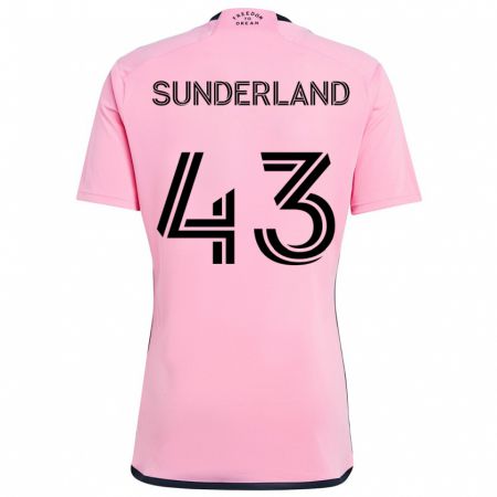 Kandiny Férfi Lawson Sunderland #43 Rózsaszín Hazai Jersey 2024/25 Mez Póló Ing