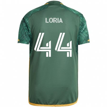 Kandiny Férfi Marvin Loría #44 Zöld Narancs Hazai Jersey 2024/25 Mez Póló Ing