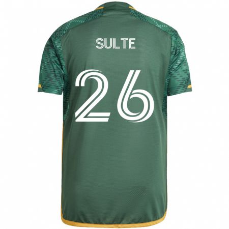 Kandiny Férfi Hunter Sulte #26 Zöld Narancs Hazai Jersey 2024/25 Mez Póló Ing