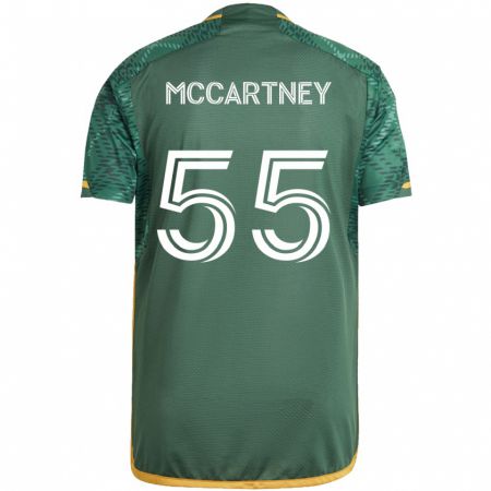 Kandiny Férfi Dawson Mccartney #55 Zöld Narancs Hazai Jersey 2024/25 Mez Póló Ing