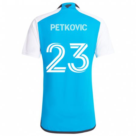 Kandiny Férfi Nikola Petkovic #23 Kék Fehér Hazai Jersey 2024/25 Mez Póló Ing