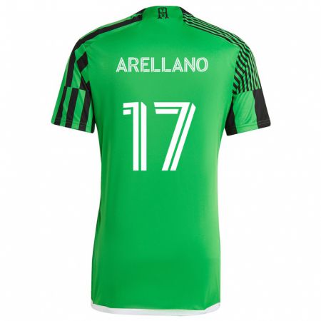 Kandiny Férfi Bryan Arellano #17 Zöld Fekete Hazai Jersey 2024/25 Mez Póló Ing