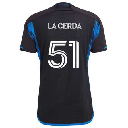 Kandiny Férfi Eric De La Cerda #51 Kék Fekete Hazai Jersey 2024/25 Mez Póló Ing