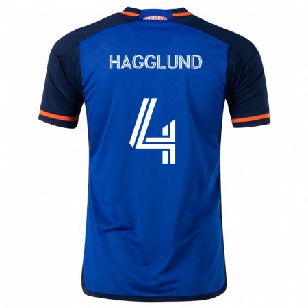 Kandiny Férfi Nick Hagglund #4 Kék Fehér Hazai Jersey 2024/25 Mez Póló Ing