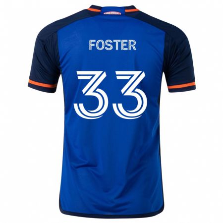 Kandiny Férfi Isaiah Foster #33 Kék Fehér Hazai Jersey 2024/25 Mez Póló Ing