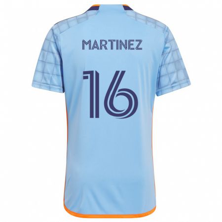 Kandiny Férfi Alonso Martínez #16 Kék Narancs Hazai Jersey 2024/25 Mez Póló Ing