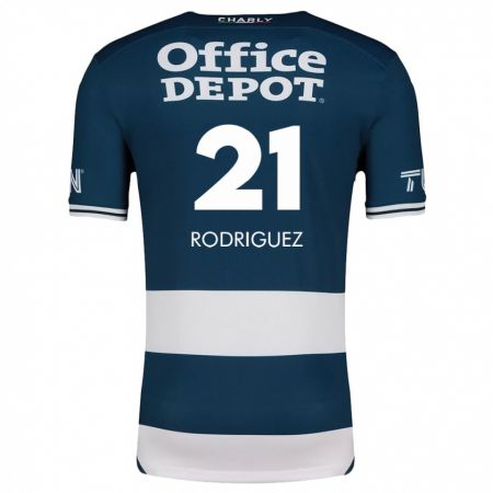 Kandiny Férfi Valentín Rodríguez #21 Kék Fehér Hazai Jersey 2024/25 Mez Póló Ing