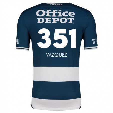 Kandiny Férfi Maximo Vázquez #351 Kék Fehér Hazai Jersey 2024/25 Mez Póló Ing