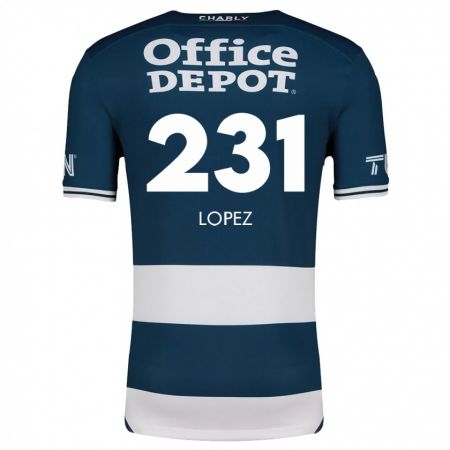 Kandiny Férfi Víctor López #231 Kék Fehér Hazai Jersey 2024/25 Mez Póló Ing