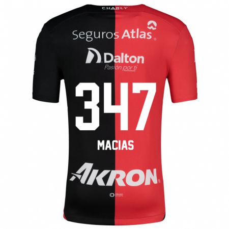 Kandiny Férfi Ángel Macías #347 Piros Fekete Hazai Jersey 2024/25 Mez Póló Ing