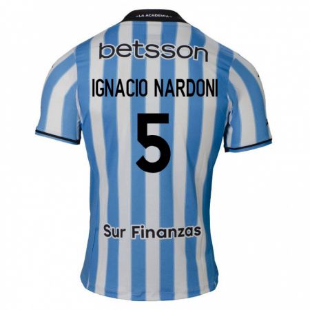 Kandiny Férfi Juan Ignacio Nardoni #5 Kék Fehér Fekete Hazai Jersey 2024/25 Mez Póló Ing