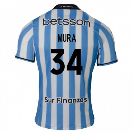 Kandiny Férfi Facundo Mura #34 Kék Fehér Fekete Hazai Jersey 2024/25 Mez Póló Ing