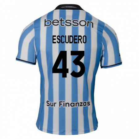 Kandiny Férfi Gonzalo Escudero #43 Kék Fehér Fekete Hazai Jersey 2024/25 Mez Póló Ing