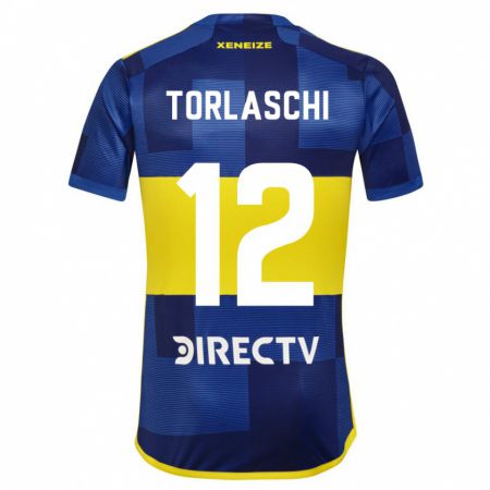 Kandiny Férfi Lucas Torlaschi #12 Kék Sárga Hazai Jersey 2024/25 Mez Póló Ing