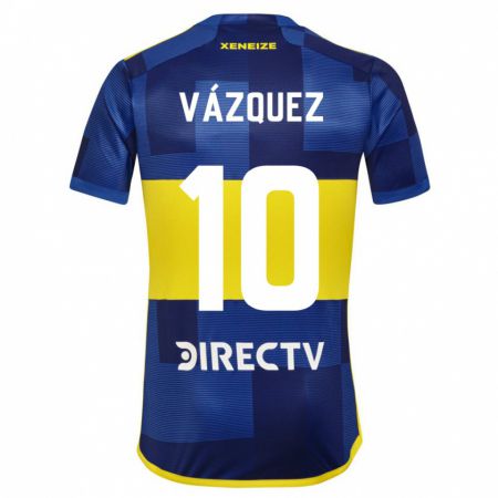 Kandiny Férfi Lucas Vázquez #10 Kék Sárga Hazai Jersey 2024/25 Mez Póló Ing