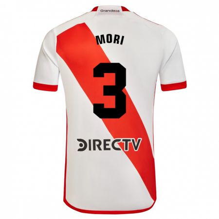 Kandiny Férfi Ramiro Funes Mori #3 Fehér Piros Hazai Jersey 2024/25 Mez Póló Ing