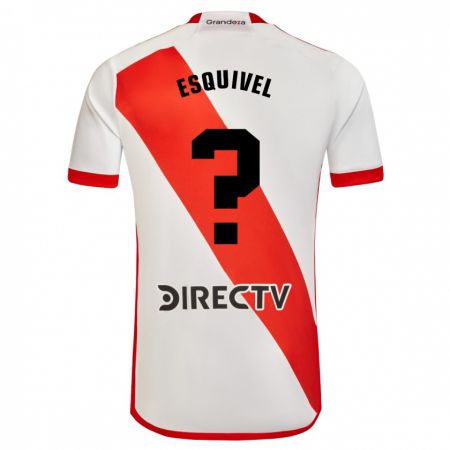 Kandiny Férfi Felipe Esquivel #0 Fehér Piros Hazai Jersey 2024/25 Mez Póló Ing