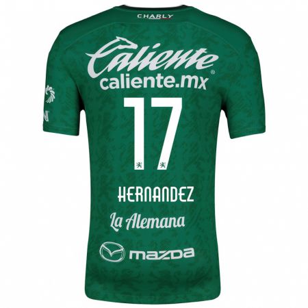 Kandiny Férfi Daniel Hernández #17 Zöld Fehér Hazai Jersey 2024/25 Mez Póló Ing