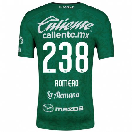 Kandiny Férfi Paulo Romero #238 Zöld Fehér Hazai Jersey 2024/25 Mez Póló Ing