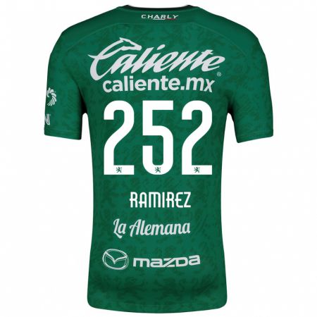 Kandiny Férfi Luis Ramírez #252 Zöld Fehér Hazai Jersey 2024/25 Mez Póló Ing