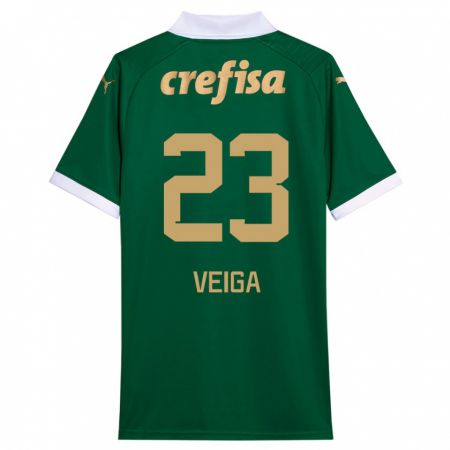 Kandiny Férfi Raphael Veiga #23 Zöld Fehér Hazai Jersey 2024/25 Mez Póló Ing