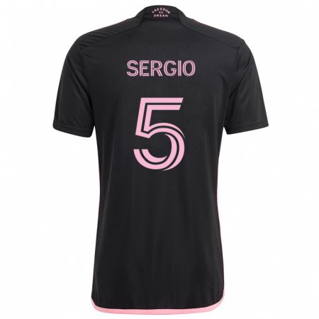 Kandiny Férfi Sergio Busquets #5 Fekete Idegenbeli Jersey 2024/25 Mez Póló Ing