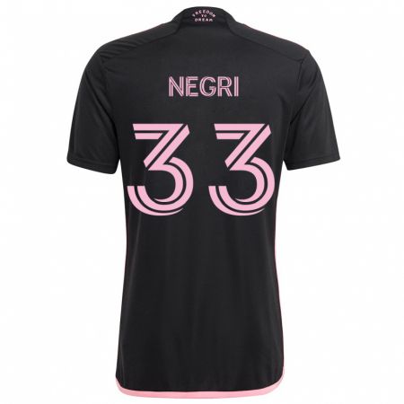 Kandiny Férfi Franco Negri #33 Fekete Idegenbeli Jersey 2024/25 Mez Póló Ing