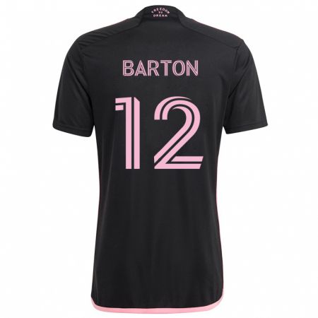 Kandiny Férfi Tye Barton #12 Fekete Idegenbeli Jersey 2024/25 Mez Póló Ing