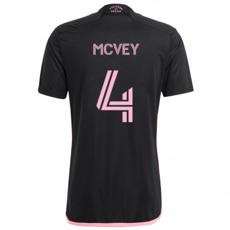 Kandiny Férfi Christopher Mcvey #4 Fekete Idegenbeli Jersey 2024/25 Mez Póló Ing