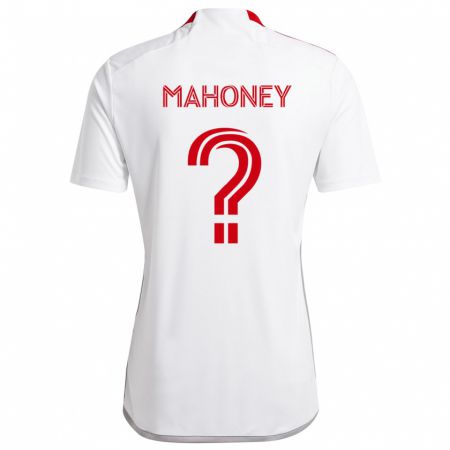 Kandiny Férfi Adrian Mahoney #0 Fehér Piros Idegenbeli Jersey 2024/25 Mez Póló Ing