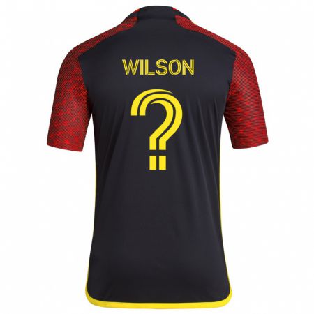 Kandiny Férfi Trevor Wilson #0 Piros Fekete Idegenbeli Jersey 2024/25 Mez Póló Ing