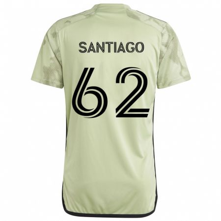 Kandiny Férfi Joshua Santiago #62 Világos Zöld Idegenbeli Jersey 2024/25 Mez Póló Ing