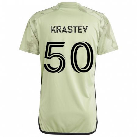 Kandiny Férfi Filip Krastev #50 Világos Zöld Idegenbeli Jersey 2024/25 Mez Póló Ing