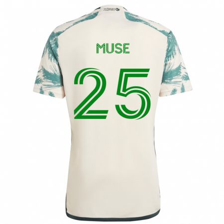 Kandiny Férfi Trey Muse #25 Bézs Barna Idegenbeli Jersey 2024/25 Mez Póló Ing