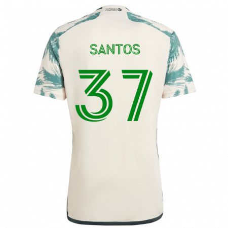 Kandiny Férfi Noah Santos #37 Bézs Barna Idegenbeli Jersey 2024/25 Mez Póló Ing