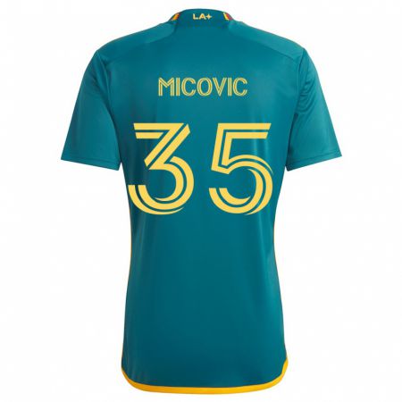 Kandiny Férfi Novak Micovic #35 Green Yellow Idegenbeli Jersey 2024/25 Mez Póló Ing