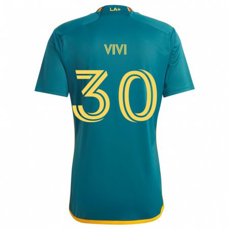 Kandiny Férfi Gino Vivi #30 Green Yellow Idegenbeli Jersey 2024/25 Mez Póló Ing