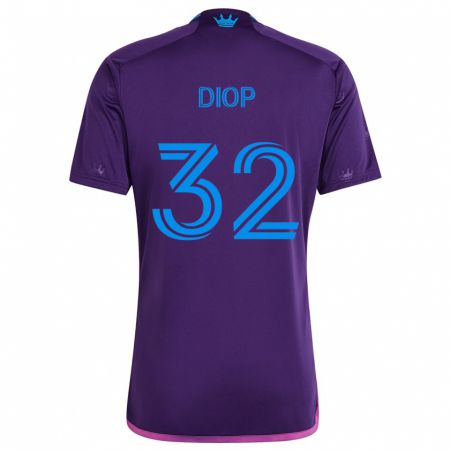 Kandiny Férfi Hamady Diop #32 Lila Kék Idegenbeli Jersey 2024/25 Mez Póló Ing