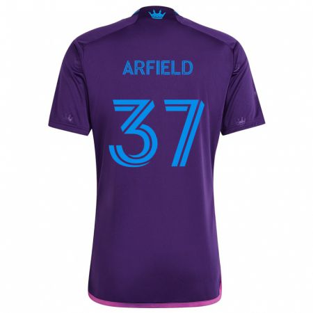 Kandiny Férfi Scott Arfield #37 Lila Kék Idegenbeli Jersey 2024/25 Mez Póló Ing