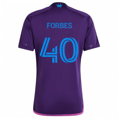 Kandiny Férfi Jahlane Forbes #40 Lila Kék Idegenbeli Jersey 2024/25 Mez Póló Ing