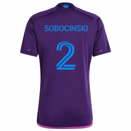 Kandiny Férfi Jan Sobocinski #2 Lila Kék Idegenbeli Jersey 2024/25 Mez Póló Ing