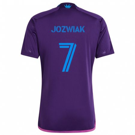 Kandiny Férfi Kamil Józwiak #7 Lila Kék Idegenbeli Jersey 2024/25 Mez Póló Ing