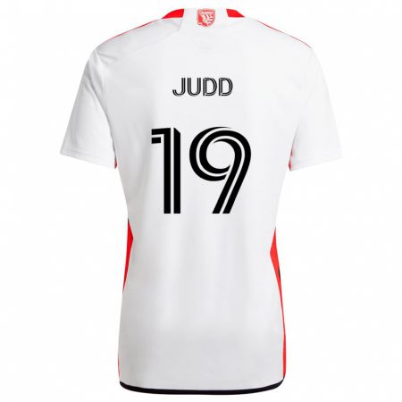 Kandiny Férfi Preston Judd #19 Fehér Piros Idegenbeli Jersey 2024/25 Mez Póló Ing