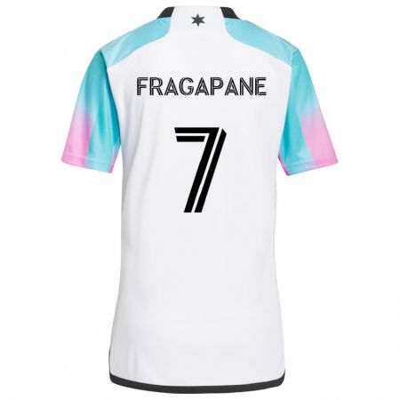 Kandiny Férfi Franco Fragapane #7 Fehér Kék Fekete Idegenbeli Jersey 2024/25 Mez Póló Ing